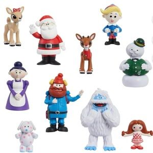 Rudolph Christmas Character Figurine Set - Multicolor